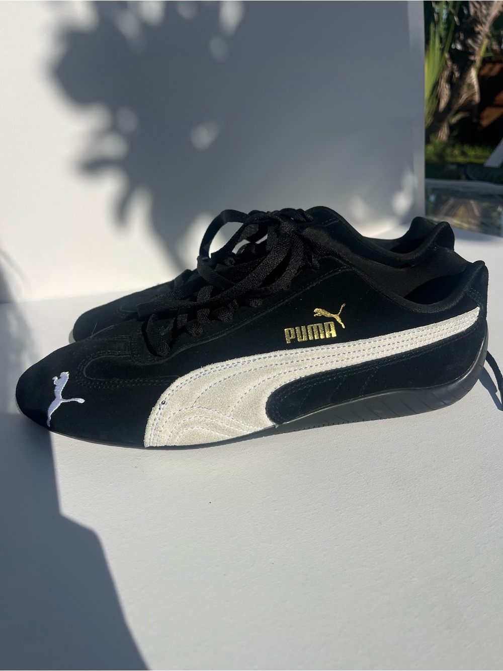 PUMA Speedcat OG Black White Suede Motorsport Driving Sneakers Men’s Size 10